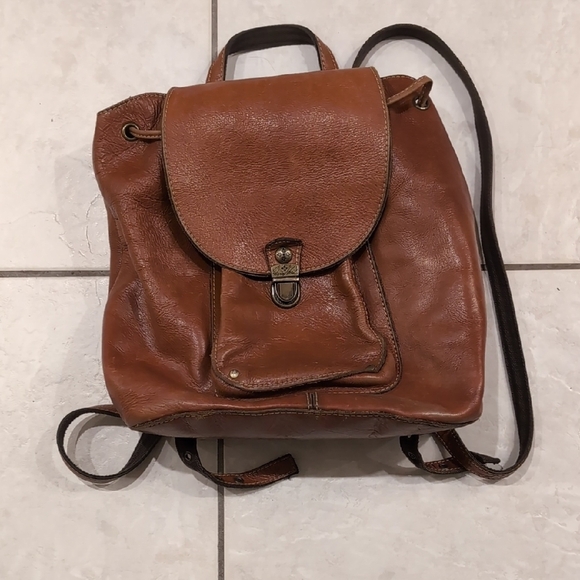Patricia Nash High Quality Brown Leather Backpack - Picture 1 of 8